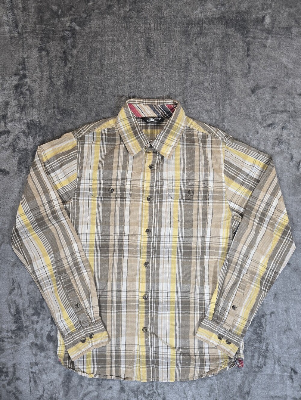 Y2K The North Face Plaid Button Up Shirt Size Small